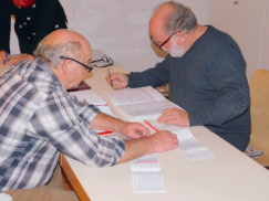 Siegdfried Haiss und Gert Meier bei der Kassenprüfung