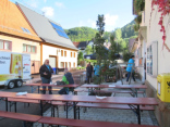 Fertig aufgebaut, die Gäste können kommen