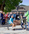 Die ersten "Schwätzer" auf dem neuen Bänkle