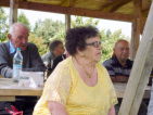 Anita Stoll, im Hintergrund Heribert Harer und Walter Wössner